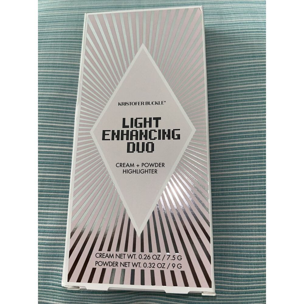 KRISTOFER BUCKLE Light Enhancing Duo Highlighter Cream & Powder w/ Brush